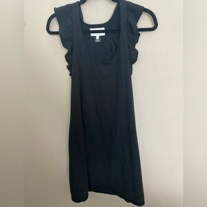Current/Elliott Black Dress with Ruffle Detail